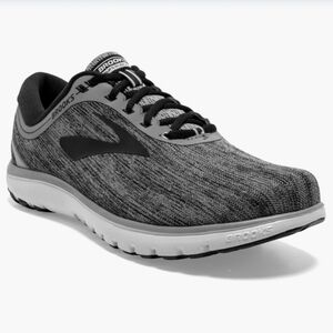 Brooks Men's PureFlow 7 Grey Black Running Shoes Athletic Sneakers, Sz 10.5